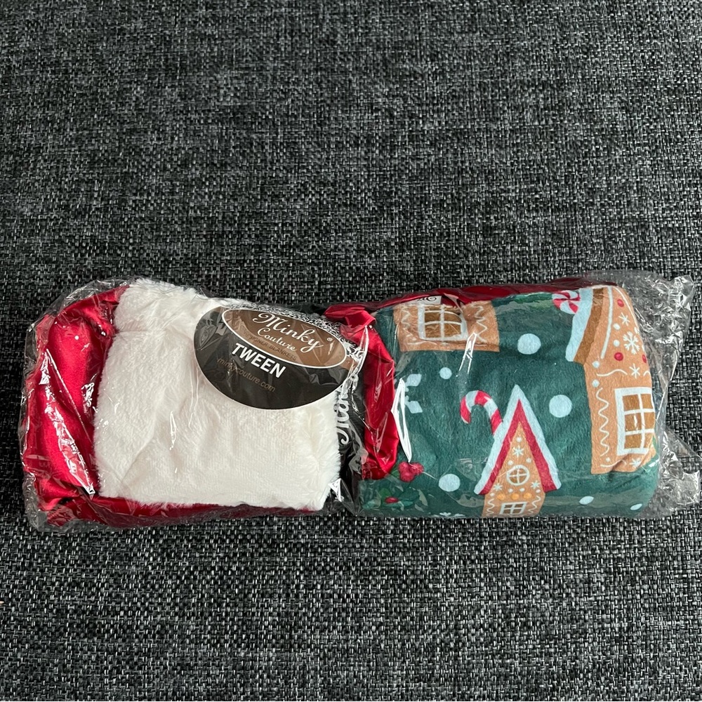 NWT Minky Couture Gingerbread Blanket- Tween Size